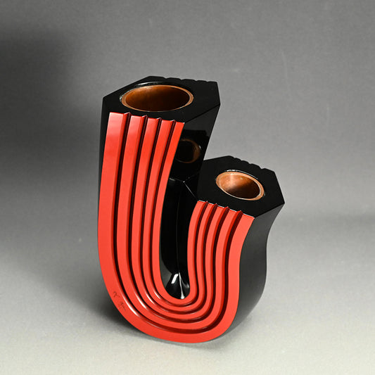 Contemporary Stylish Lacquer Vase by Kyuho