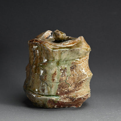 Iga Shinogi Mizusashi Water jar ー新 学 “伊賀 鎬水指”