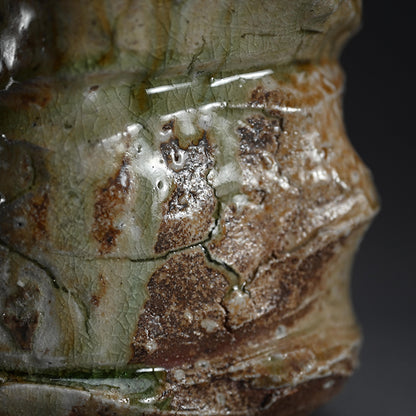 Iga Shinogi Mizusashi Water jar ー新 学 “伊賀 鎬水指”