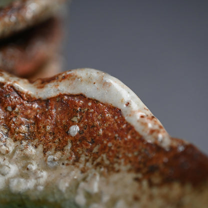 Iga Ash Glazed 5 pc. Plate Set ー新 学 “灰釉 叩き小皿”