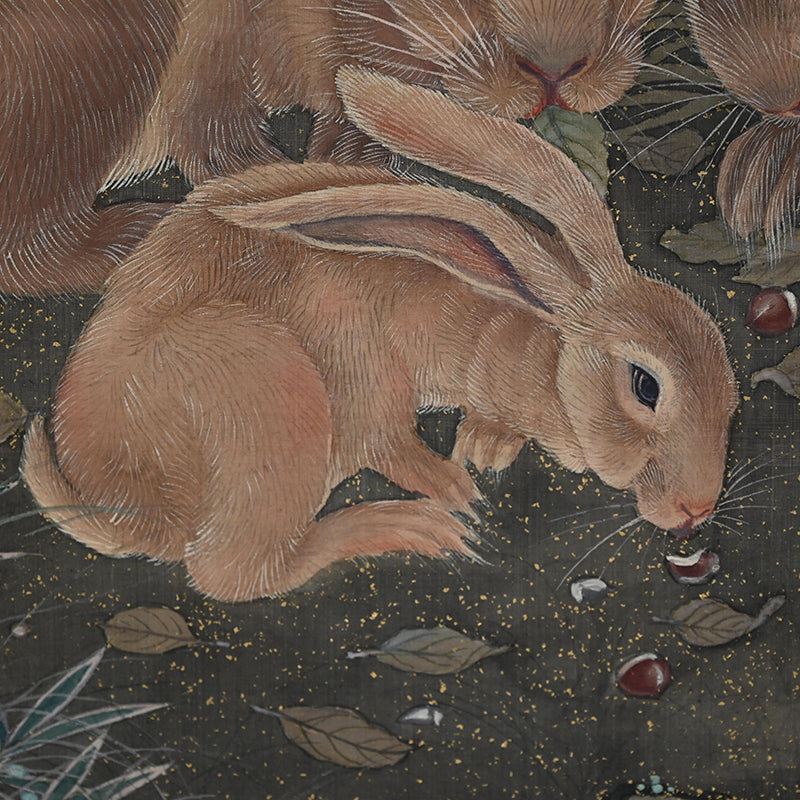 Rabbits and moon ー中原 竹鳳