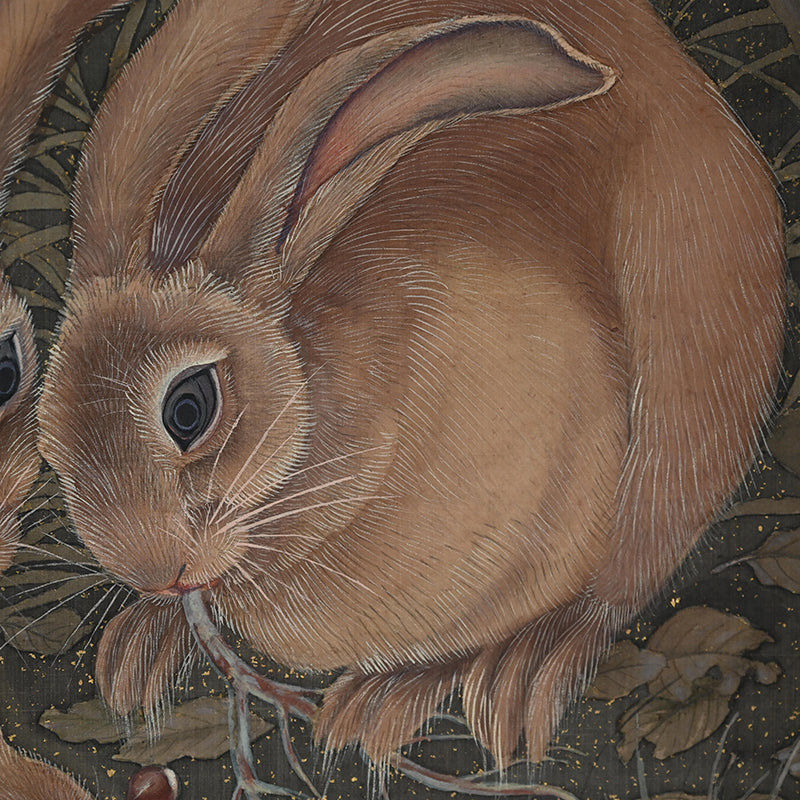 Rabbits and moon ー中原 竹鳳