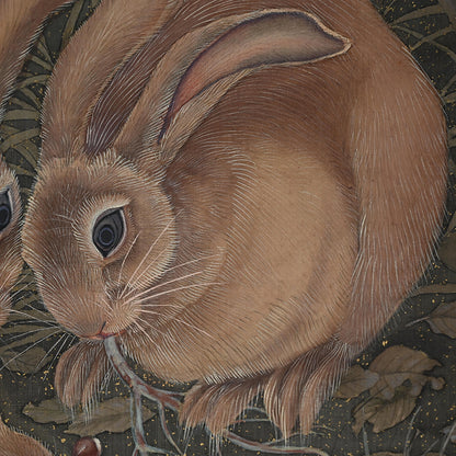 Rabbits and moon ー中原 竹鳳