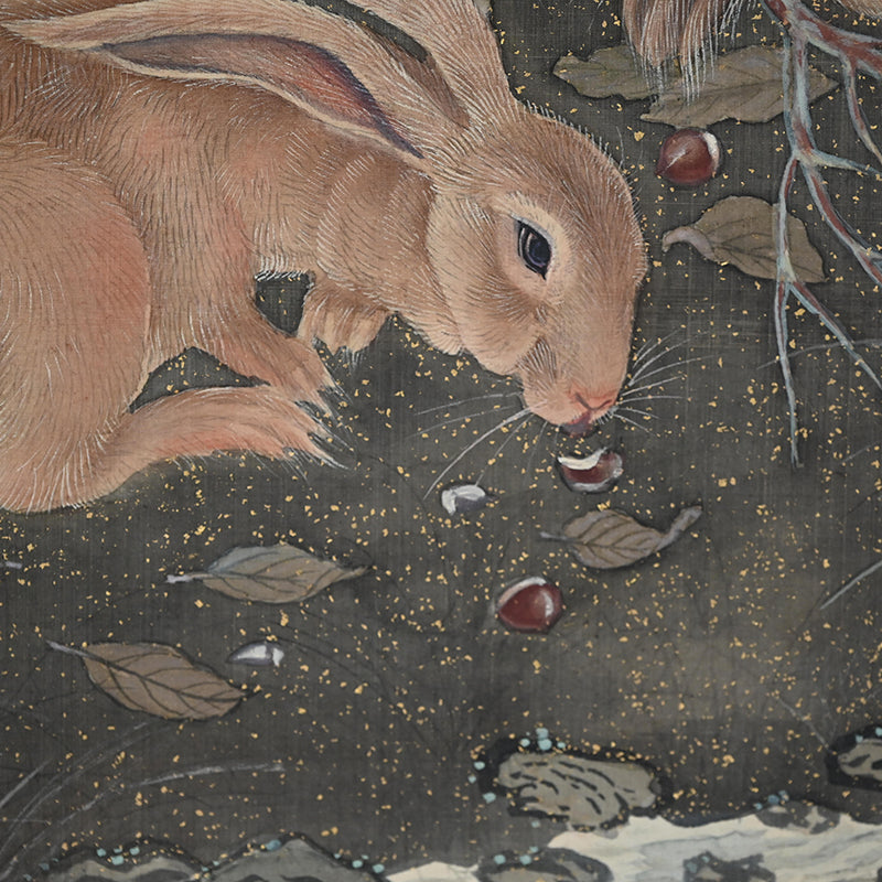 Rabbits and moon ー中原 竹鳳