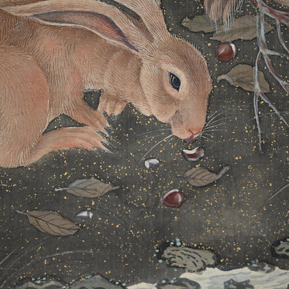 Rabbits and moon ー中原 竹鳳