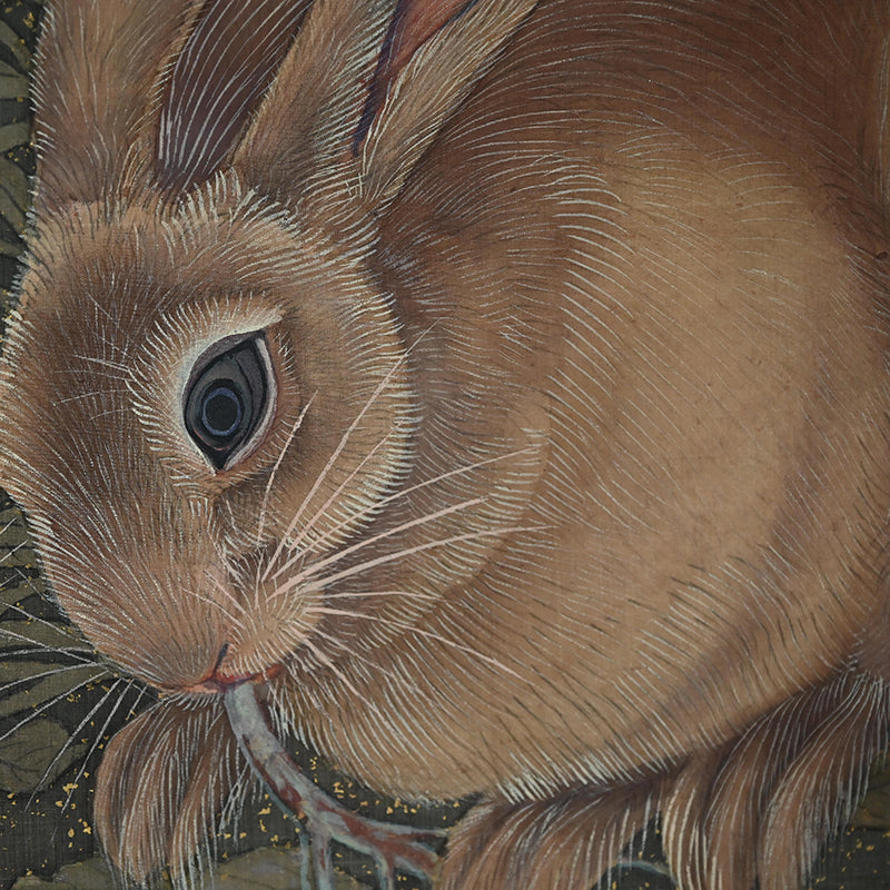 Rabbits and moon ー中原 竹鳳
