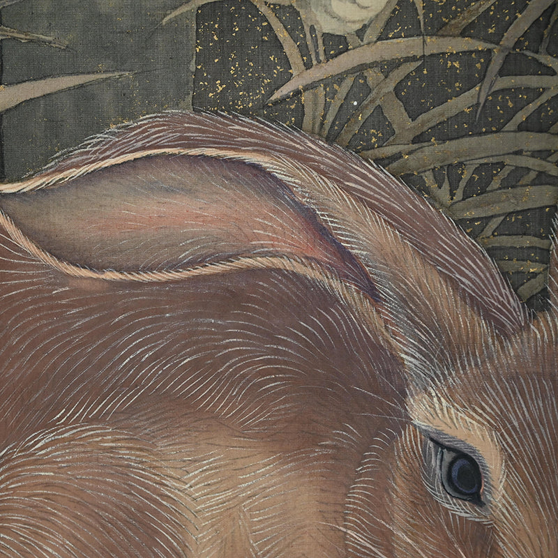 Rabbits and moon ー中原 竹鳳