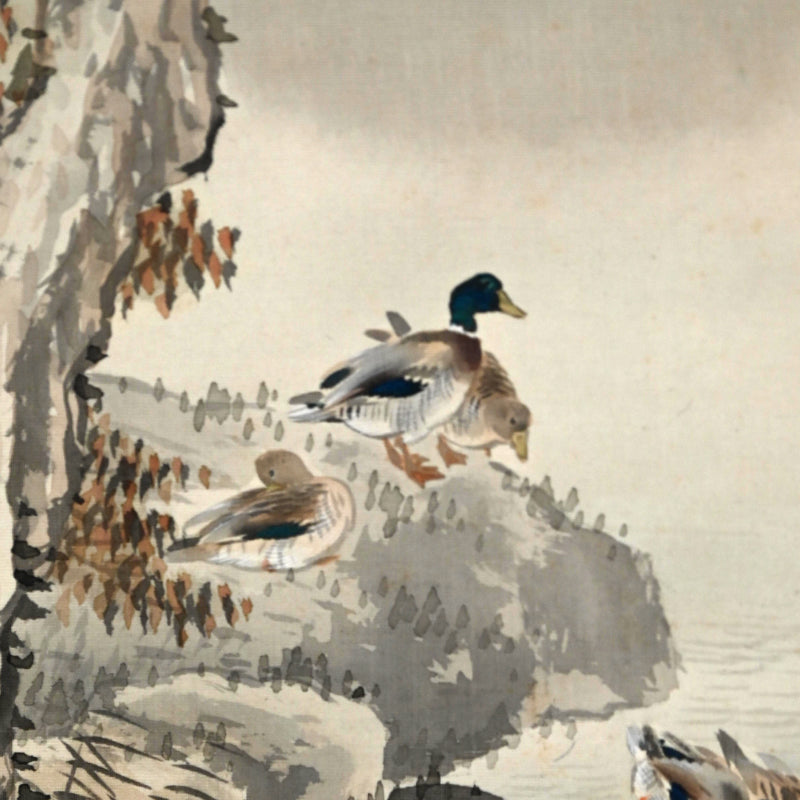 Ducks Returning for Winter ー水谷 芳年 “月六鮮鴨”