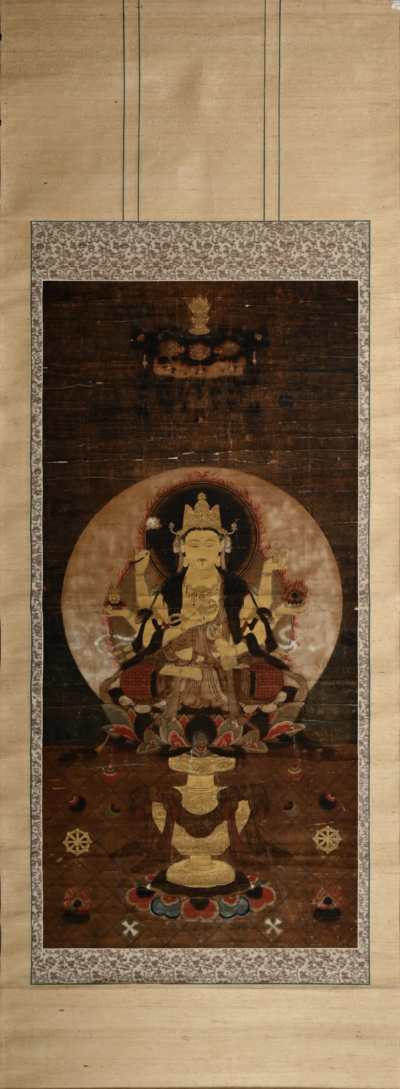 Ancient Nyorai Kojin, Guardian Deity Scroll