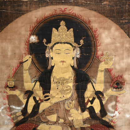 Ancient Nyorai Kojin, Guardian Deity Scroll