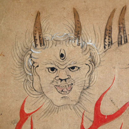 Edo p. Talismanic Scroll, Hakutaku by Zen Priest  ー宙宝 宗宇 “白沢"