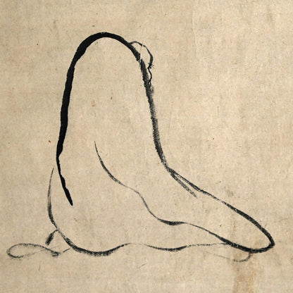 17th century Zenga Daruma Image by Priest ー江雪 宗立 “ダルマ”
