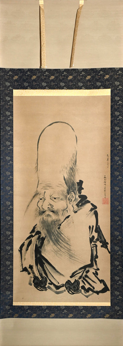 Edo period Painting, Jurojin ー狩野 栄信 “蝶夢圖”