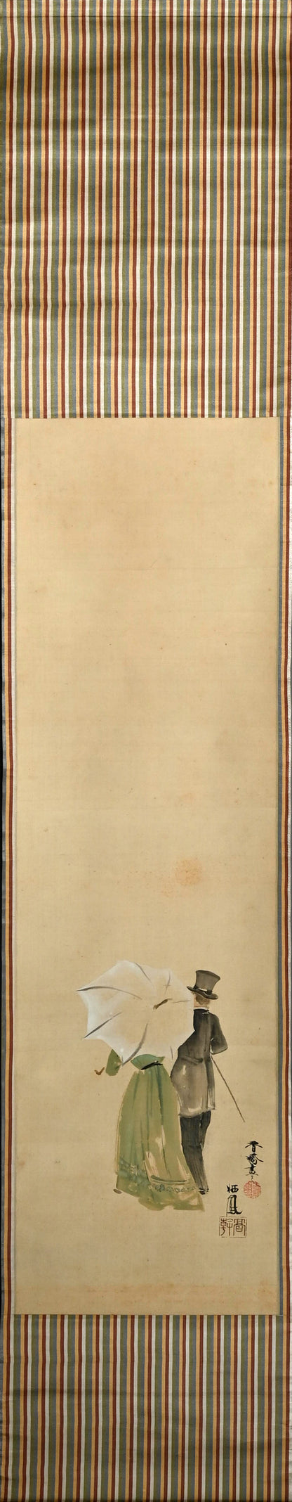 Meiji painting ー竹内 栖鳳, 谷口 香嶠 “洋装男女圖”