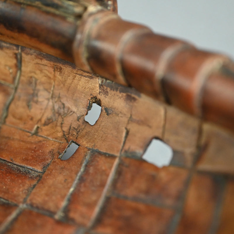 Edo p. Wood Tray Carved in the Shape of a Torn Basket