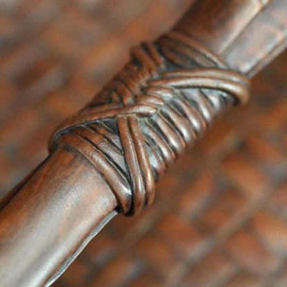 Edo p. Wood Tray Carved in the Shape of a Torn Basket