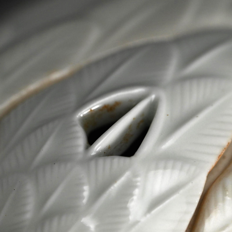 Antique White Porcelain Hirado Koro, Goose ー水鳥香炉