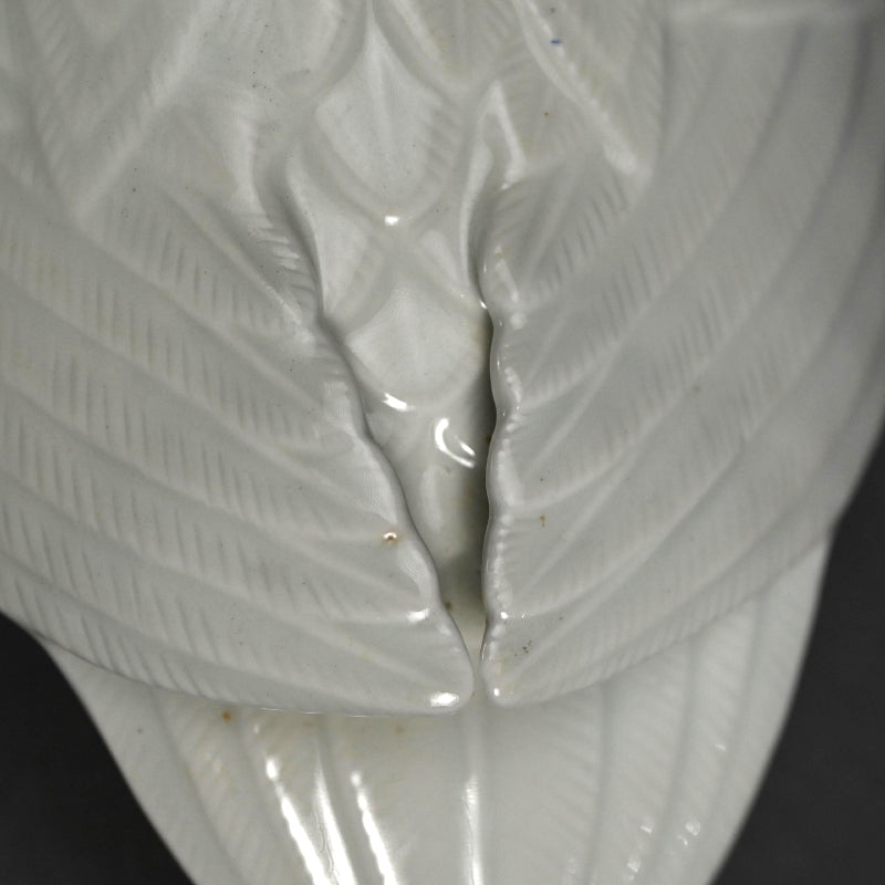 Antique White Porcelain Hirado Koro, Goose ー水鳥香炉