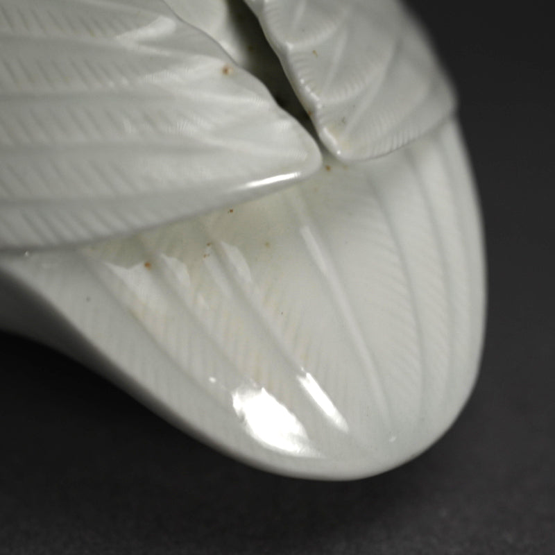 Antique White Porcelain Hirado Koro, Goose ー水鳥香炉