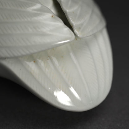 Antique White Porcelain Hirado Koro, Goose ー水鳥香炉