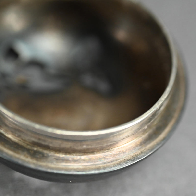 Antique Kyushu Celadon Koro Incense Burner with Silver Lid