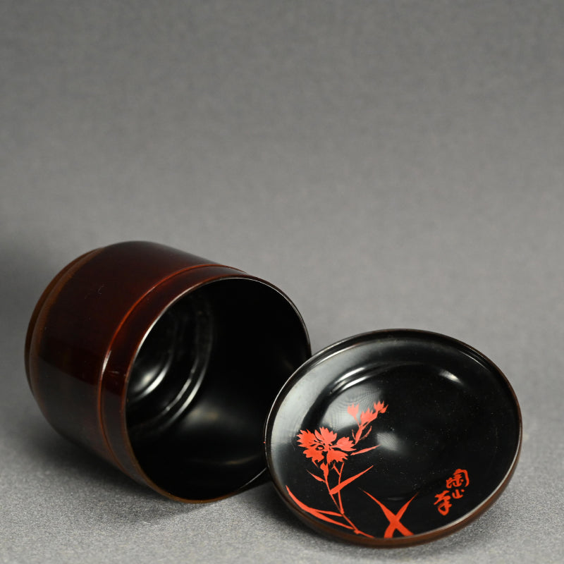Set 5 lacquered Kaiseki Soup Bowls by Imperial Artist ー伊藤 陶山, 青木 俊勝 "吸物椀"