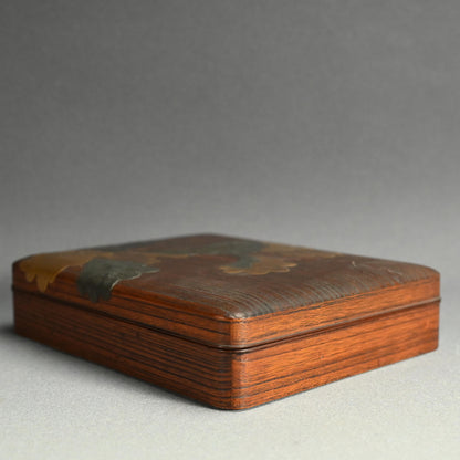 Antique Japanese Kiji-Maki-e Lacquer Suzuri Bako Writing Box