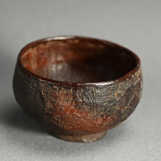 Antique Japanese Ikkan-bari Dry-Lacquer Chawan Tea Bowl
