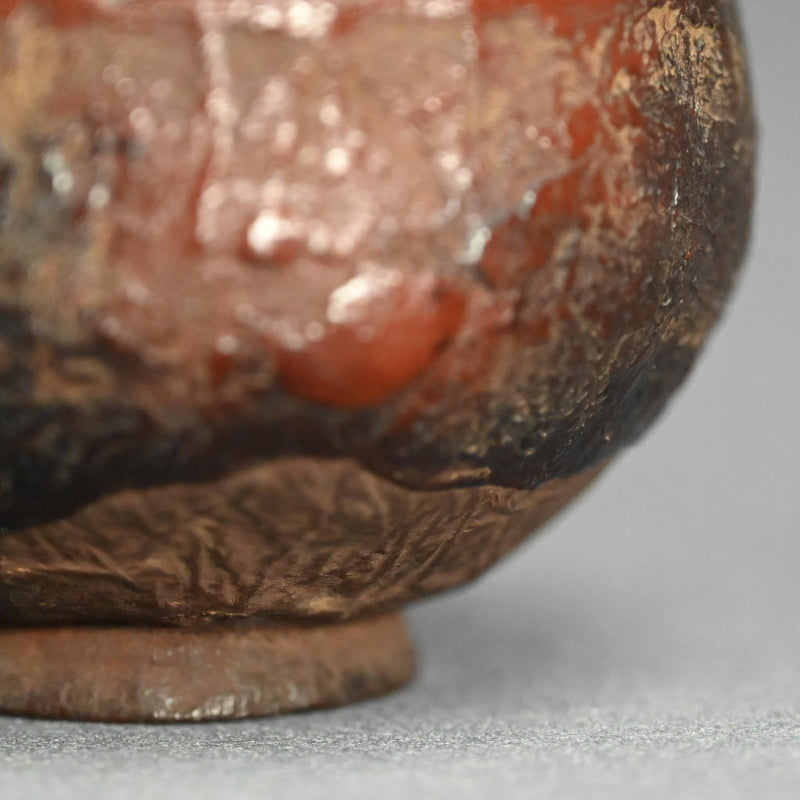 Antique Japanese Ikkan-bari Dry-Lacquer Chawan Tea Bowl