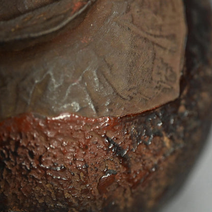 Antique Japanese Ikkan-bari Dry-Lacquer Chawan Tea Bowl