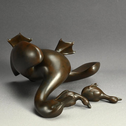 Bronze Duck family by Imperial Artist ー津田 信夫 "愛憐庇護"