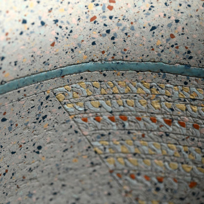 Contemporary Vase by Pioneering Female Artist ー岸 映子 “彩石象嵌器”