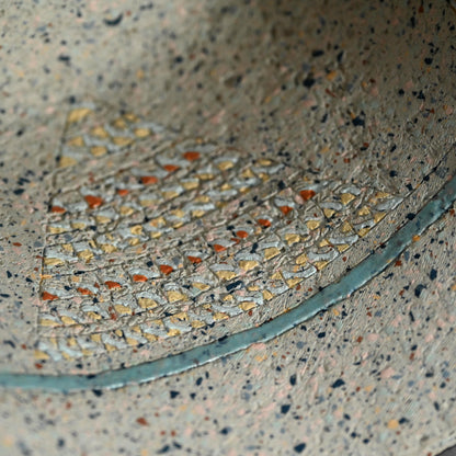 Contemporary Vase by Pioneering Female Artist ー岸 映子 “彩石象嵌器”