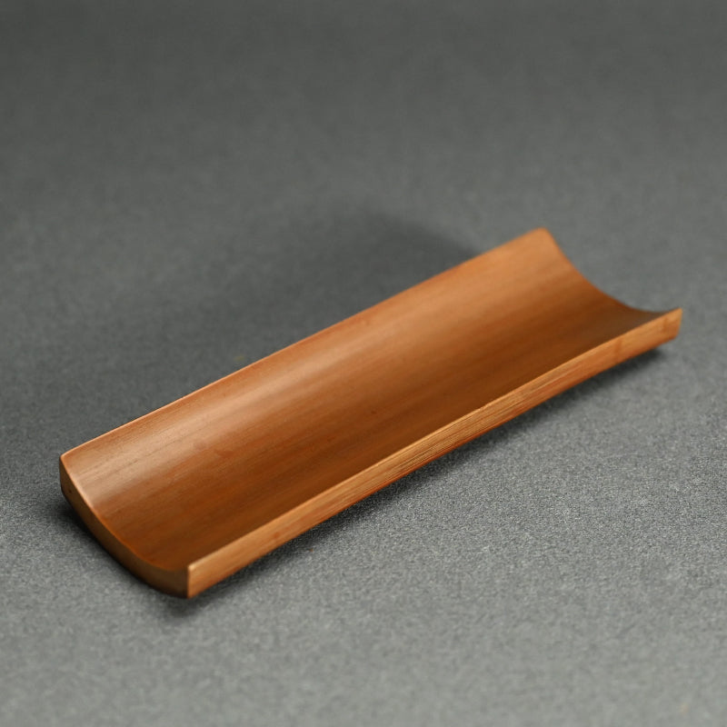 Bamboo Tea Scoop decorated ー福田 古道人, 陸羽 "茶合"