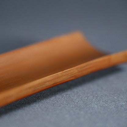 Bamboo Tea Scoop decorated ー福田 古道人, 陸羽 "茶合"