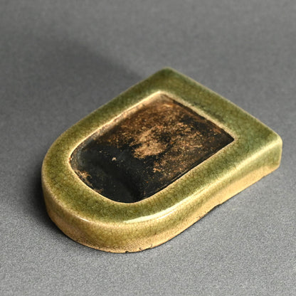 Suzuri Ceramic Ink Stone by Aoki Mokube, Fukuda Kodojin ー青木 木米, 福田 古道人