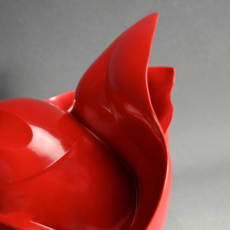 Exhibited Red Lacquer sculpture ー井上 絵美子 “游舞”