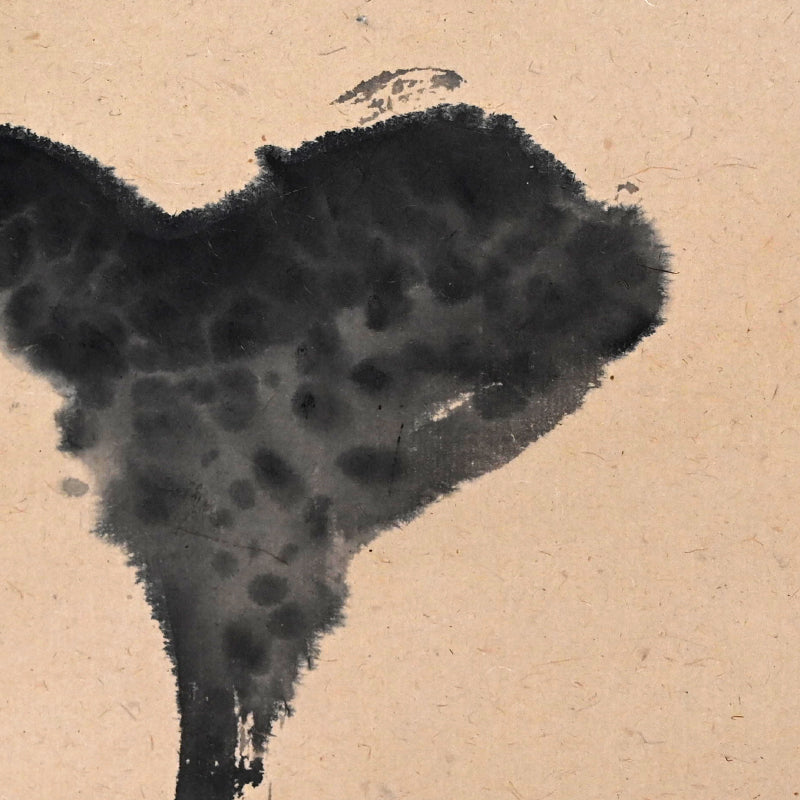 Haritsu Haiku Calligraphy & cockscomb flower 1924 ー福田 古道人, はりつ “鶏頭図”