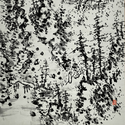 Museum Published Scroll Painting, 1914 ー福田 古道人 “険谷仙居”