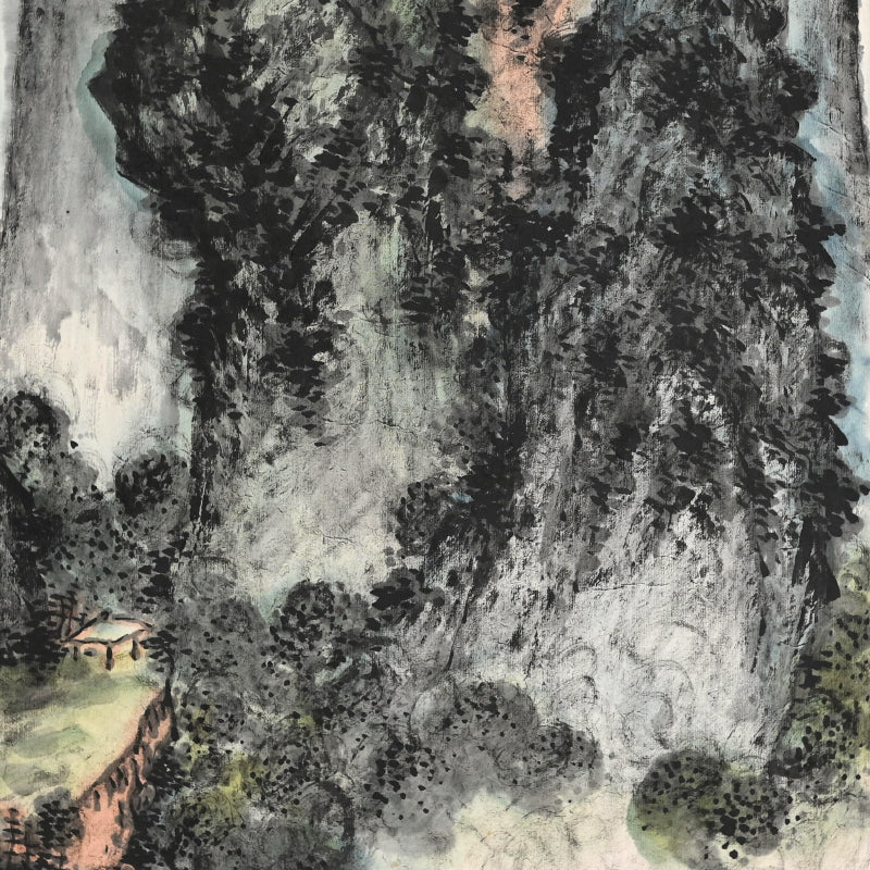 Masterpiece Colorful Mountain-scape ー福田 古道人 “春山緑水圖”