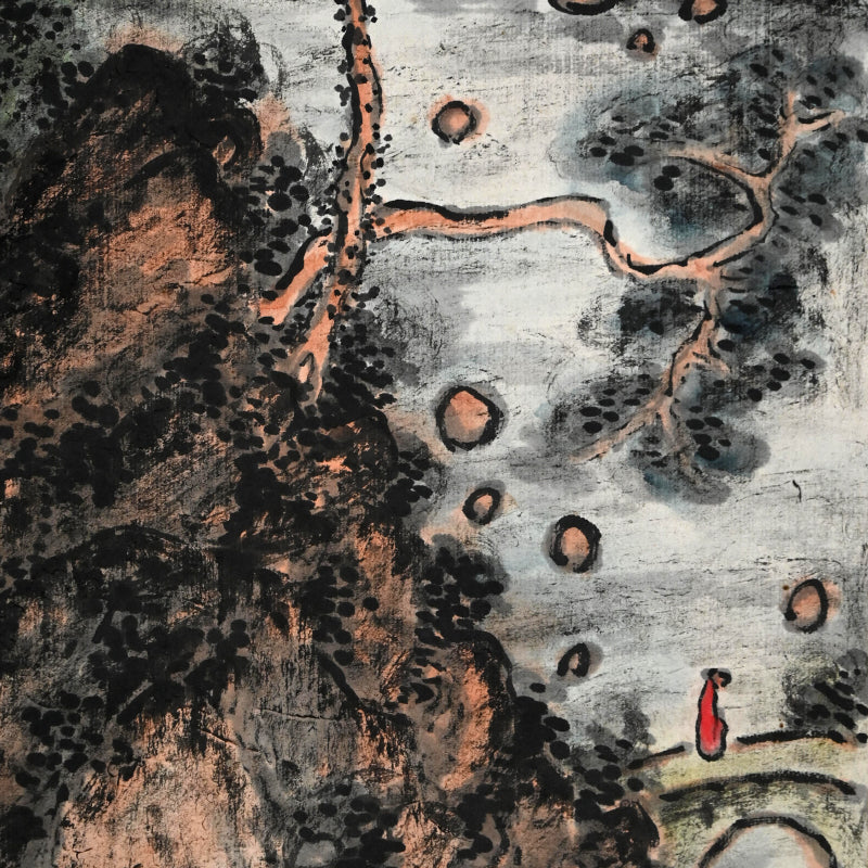 Masterpiece Colorful Mountain-scape ー福田 古道人 “春山緑水圖”