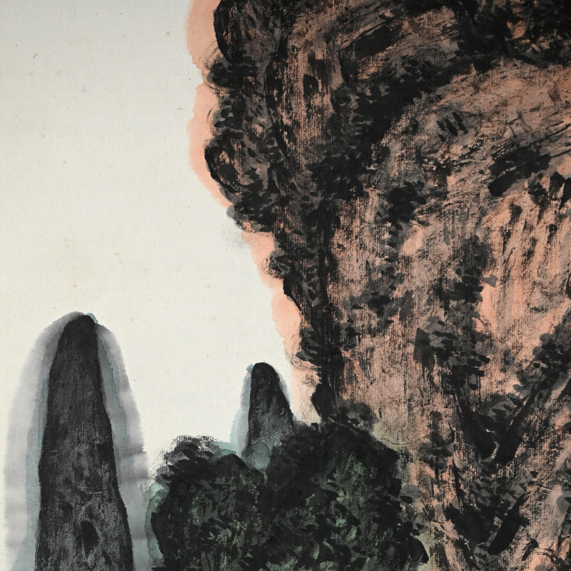 Masterpiece Colorful Mountain-scape ー福田 古道人 “春山緑水圖”