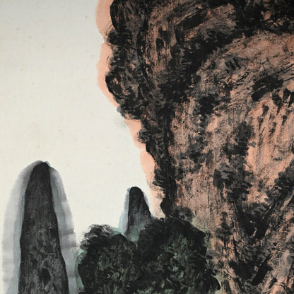 Masterpiece Colorful Mountain-scape ー福田 古道人 “春山緑水圖”