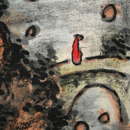 Masterpiece Colorful Mountain-scape ー福田 古道人 “春山緑水圖”