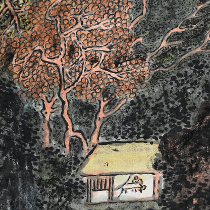 Masterpiece Colorful Mountain-scape ー福田 古道人 “春山緑水圖”