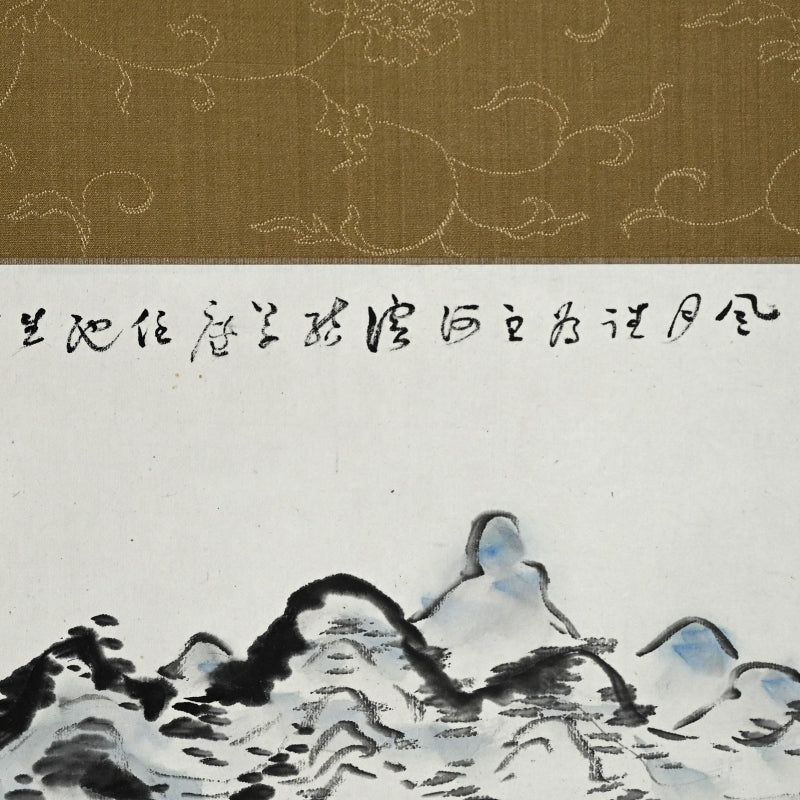 Rare Wide landscape in Color ー福田 古道人 "清水遠山図"