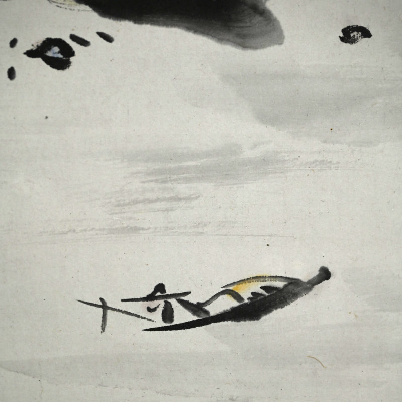 Rare Wide landscape in Color ー福田 古道人 "清水遠山図"