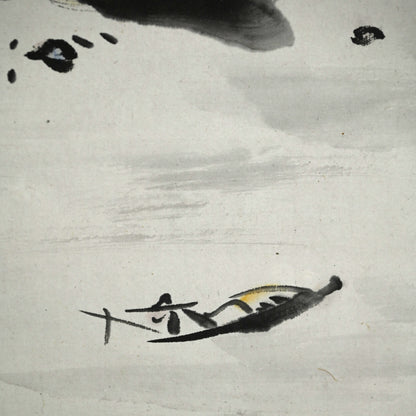 Rare Wide landscape in Color ー福田 古道人 "清水遠山図"