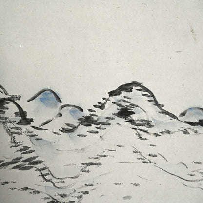 Rare Wide landscape in Color ー福田 古道人 "清水遠山図"