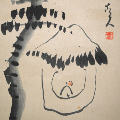 Scroll Painting, Following the Wind ー福田 古道人 “松下孤亭図”